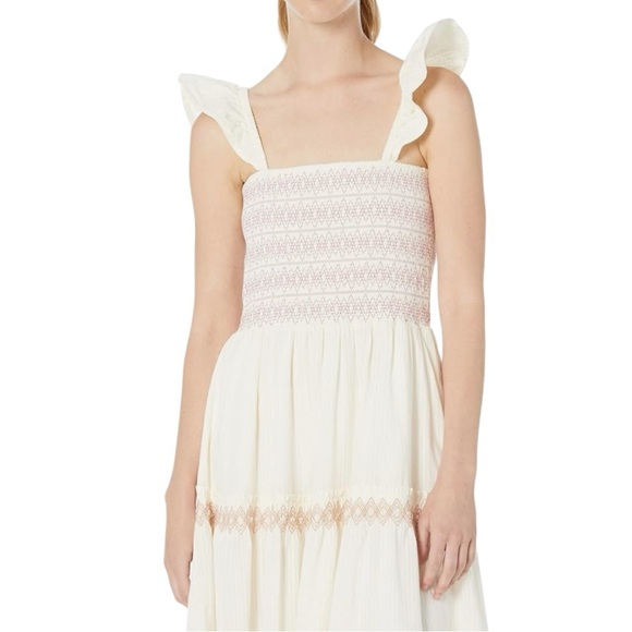 Madewll Lucie Smocked Tiered Ruffle Maxi Dress (4X) - Picture 2 of 12